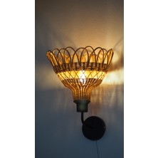 Flower Rattan Aplik: El Yapımı Çiçek Formunda Doğal Aydınlatma