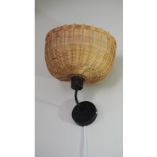 Rattam Rattan Aplik 25 x 30 cm  "stone"  - El Yapımı Doğal Aydınlatma