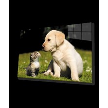Marsilyan- Kedi ve Köpek Cam Tablo