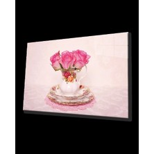 Marsilyan- Fincanda Pembe Güller Pink Roses In Cup Table