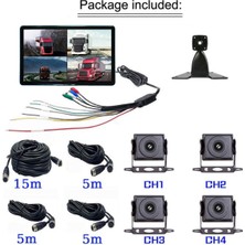 10 Inç 4K Görüntü 4'e Bölünebilir Ekran 4 Adet 4K Görüntü Kamera ve Kayıt Özellikli Araç Monitörü