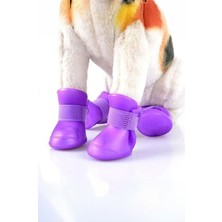 Slikon Evcil Hayvan Köpek Kedi Pati Ayakkabısı Cırt Cırtlı