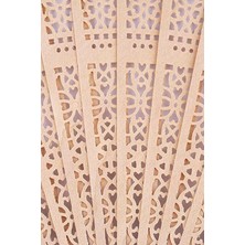 Gampus Işlemeli Açılır Kapanır Yelpaze Ahşap