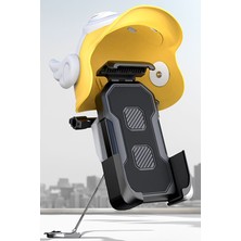 Kask Tasarımlı Mini Telefon Tutucu Motosiklet Bisiklet Gidon Üstü Telefon Tutucu Yağmur Önleyici