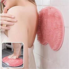 Vantuzlu Silikon Banyo Fırçası Ayak Masaj Pedi Sırt Kesesi Vücut Yıkama Lifi