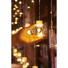 Gampus Işıklı Top Perde Led: Fişli, Animasyonlu, 12 Saçak, Ampul, 3 Metre