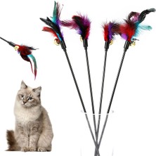 Gampus Tüylü Çıngıraklı Kedi Oyun Çubuğu