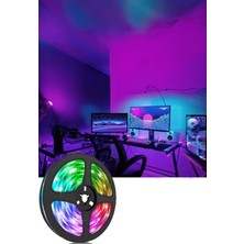 Gampus Şerit LED Rgb 16 Renk: Uzaktan Kumandalı, Tak-Çalıştır, 5 Metre, 12 Volt