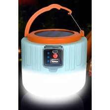 Powerbank Özellikli LED Lamba Gece Lambası Kamp Lambası Beyaz Işık Güneş Enerjili