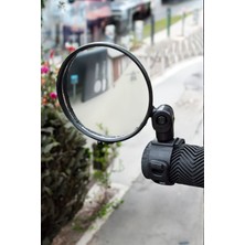 Gampus Scooter ve Bisikletler Için Yan Ayna Yuvarlak Geniş Görünüş Açısı Yan Ayna