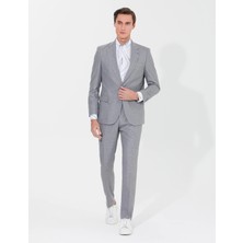 Slim Fit Takım Elbise-Gri