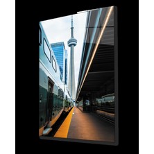 Marsilyan- Tren Garı Cam Tablo  Train Station Painting