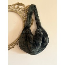 Simarikcraft el örgüsü Kürklü Omuz Çantası, handmade