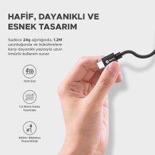 Dexim 65W Pd Type C - Type C 1.2m Çift Taraflı Şarj Kablosu Pc, Tablet, Telefon - DCA0058