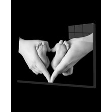 Marsilyan- Anne Bebek Sevgi Cam Tablo   Mother Baby Love Table