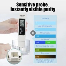 2Liyao Mavi Arka Işık Profesyonel 3 In 1 Ph Test Cihazı Su Ph Ölçer Tds Ec Sıcaklık Ölçer Dijital LCD Su Test Kalemi Saflık Filtresi Su Kalitesi (Yurt Dışından)