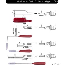 2Liyao Kırmızı Ab Standardı, 2 Adet Arka Prob Enstrüman Parçaları Aksesuarları Test Probu Multimetre 2mm Arayüzü Çok Çaplı 0.7mm Ince Test Cihazı Delinme Delinme (Yurt Dışından)