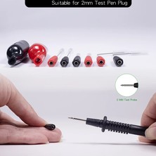 2Liyao Kırmızı Ab Standardı, 2 Adet Arka Prob Enstrüman Parçaları Aksesuarları Test Probu Multimetre 2mm Arayüzü Çok Çaplı 0.7mm Ince Test Cihazı Delinme Delinme (Yurt Dışından)