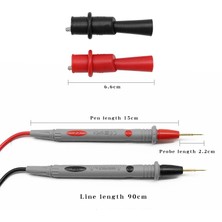 2Liyao Ac ile 10A 1 Çift Dijital Multimetre Probu Yumuşak Silikon Tel Iğne Ucu Timsah Klipsli Evrensel Test Uçları LED Test Cihazı Için Multimetro (Yurt Dışından)