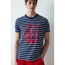 Penti Stripe Anchor Çok Renkli Şortlu Pijama Takımı