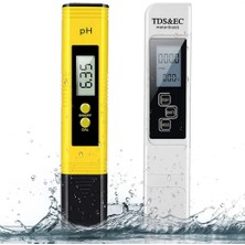 2Liyao Beyaz Yüksek Doğruluk Tds Metre Dijital Su Test Cihazı Dijital 0-14 Ph Ölçer Test Cihazı 0-9990PPM Tdsec LCD Su Saflığı Ppm Akvaryum Filtresi (Yurt Dışından)
