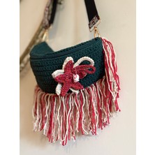 Simarikcraft el örgüsü Freebag Motifli Çanta, Yan Çanta, handmade