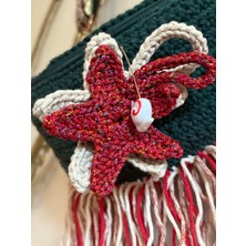 Simarikcraft el örgüsü Freebag Motifli Çanta, Yan Çanta, handmade