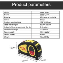 2Liyao Sarı Mini Küçük Çok Fonksiyonlu Lazer Kızılötesi Çapraz Çizgi Seviyesi Mezura Lazer Mesafe Ölçer Elektronik Ölçüm Cihazı (Yurt Dışından)