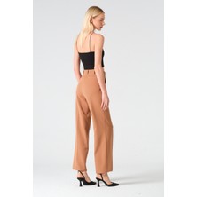 Gogo Trendy Çımalı Pantolon Kahve 1002