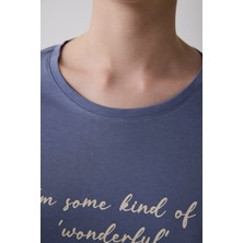 Penti Pamuklu Wonderful Kapri Gri Pijama Takımı