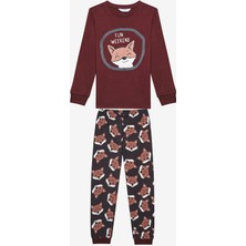 Penti Erkek Çocuk Fun Fox Antik Yeşil Termal Pijama Takımı