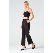 Gogo Trendy Çımalı Pantolon Siyah 1002