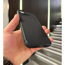 EHZ Teknoloji Apple iPhone 16E Kilif Auto Focus Karbon Kapak - Siyah