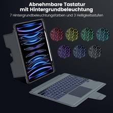 Cisteen Nillkin Klavyelikılıf Apple iPadAIR13INÇ(2024)6/5/4/3 Nesil Kamerakoruma,çıkarılabilir Klavye,aydınlatmalı