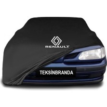 Renault Megane 1 Hatchback (1996 - 2003) Siyah Kumaş Araba Branda Logolu Kumaş Araba Brandası Penye Oto Branda