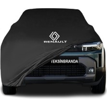 Renault Duster (2024 - ) Siyah Kumaş Araba Branda Logolu Kumaş Araba Brandası Penye Oto Branda
