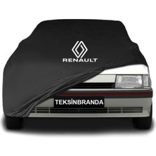 Renault 11 Flash Siyah Kumaş Araba Branda Logolu Kumaş Araba Brandası Penye Oto Branda