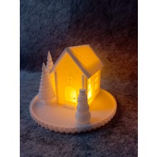 Bayan Rottenmeier Kış Evi 5 Li Set Led Mumluk - Led Tealight Dekoratif Obje - Biblo - Dekor (Led Mumluk dahil )
