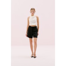 Krep Şort Siyah Y2512608_001