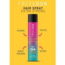 Freelook Extra Strong Saç Spreyi - 48 Saat Tutuş, Hızlı Kuruyan, Frizz Karşıtı, Provitamin B5, B3 Vitamini & Hyaluronik Asit Içerikli