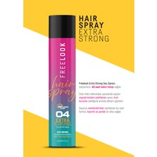 Freelook Extra Strong Saç Spreyi - 48 Saat Tutuş, Hızlı Kuruyan, Frizz Karşıtı, Provitamin B5, B3 Vitamini & Hyaluronik Asit Içerikli