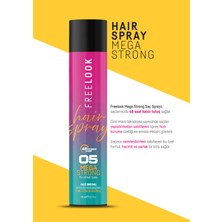 Freelook Mega Strong Saç Spreyi - 48 Saat Tutuş, Hızlı Kuruyan, Frizz Karşıtı, Provitamin B5, B3 Vitamini & Hyaluronik Asit Içerikli