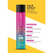 Freelook Mega Strong Saç Spreyi - 48 Saat Tutuş, Hızlı Kuruyan, Frizz Karşıtı, Provitamin B5, B3 Vitamini & Hyaluronik Asit Içerikli