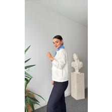Qimya Butik Keyymod Kadın Poplin Kamyoner Yakalı Cepli Modall Sweatshirt