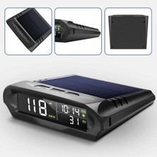 Etabel Araç Güneş Enerjili  Araba Saati Sıcaklık Göstergesi Gps Hız Ölçer S98 Hud Ekranı