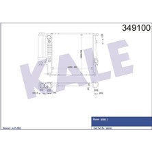 KALE-349100 - Su Radyatörü Bmw 3 (E30) 316İ 3 (E36) 316İ 318İ 320İ 325İ 87=> (At) [brazıng] [440X438X32]