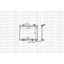 KRAFTVOLL-08040072 - Motor Su Radyatoru Kıa Sorento 2006> Otomatık Vıtes (465*628*26) Brazıng (At)