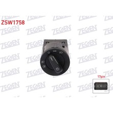 ZEGEN-ZSW1758 - Far Anahtarı 17 Pın Volkswagen Transporter T5 / Polo 2002-2010 / Amarok 2010-2016 / Caddy 2006-2015