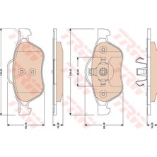 TRW-GDB1787 - Fren Balatası Ön Laguna Iıı 10 07> Megane Iı 11 02> Scenıc Iı 06 03>