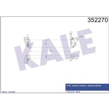 KALE-352270 - Turbo Radyatörü Renault Kangoo 01=> - Nıssan Kubıstar 03=> 1.5dcı [brazıng] [525X100X40]